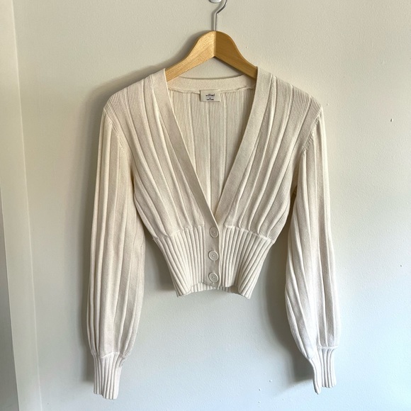 Aritzia Wilfred Plunge Front Cardigan - Picture 3 of 9